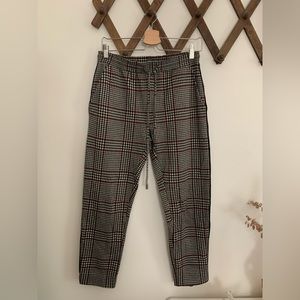 Anthropologie plaid printed trouser pants